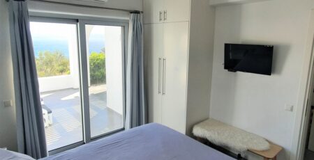 Galini Breeze Villa Bedroom 2 View Terrace Pool And Sea 1024x569
